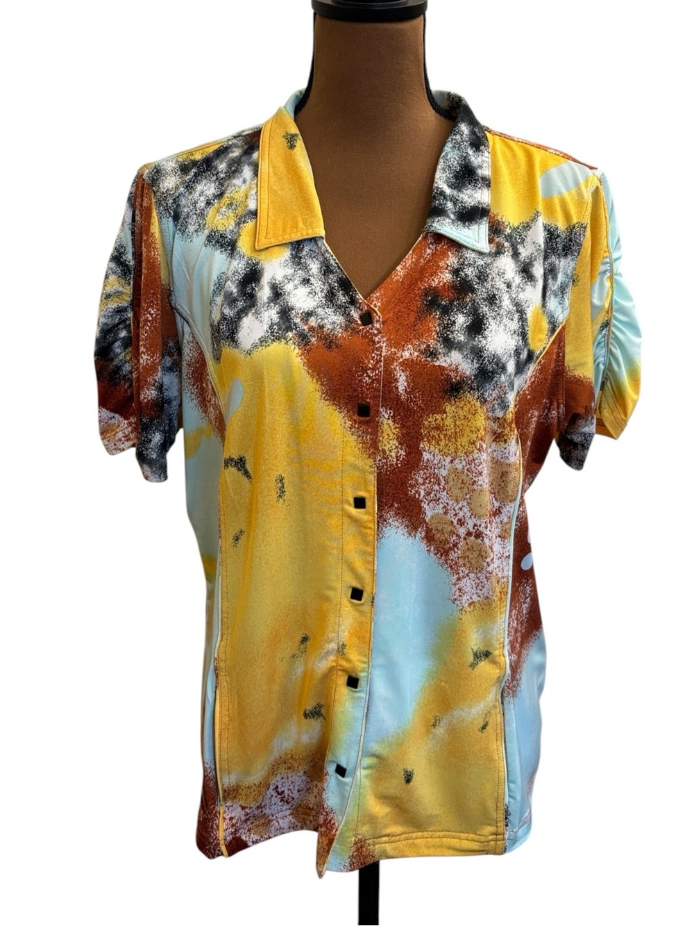 Jamie Sadock V Neck Short Sleeve Golf Shirt Size XL